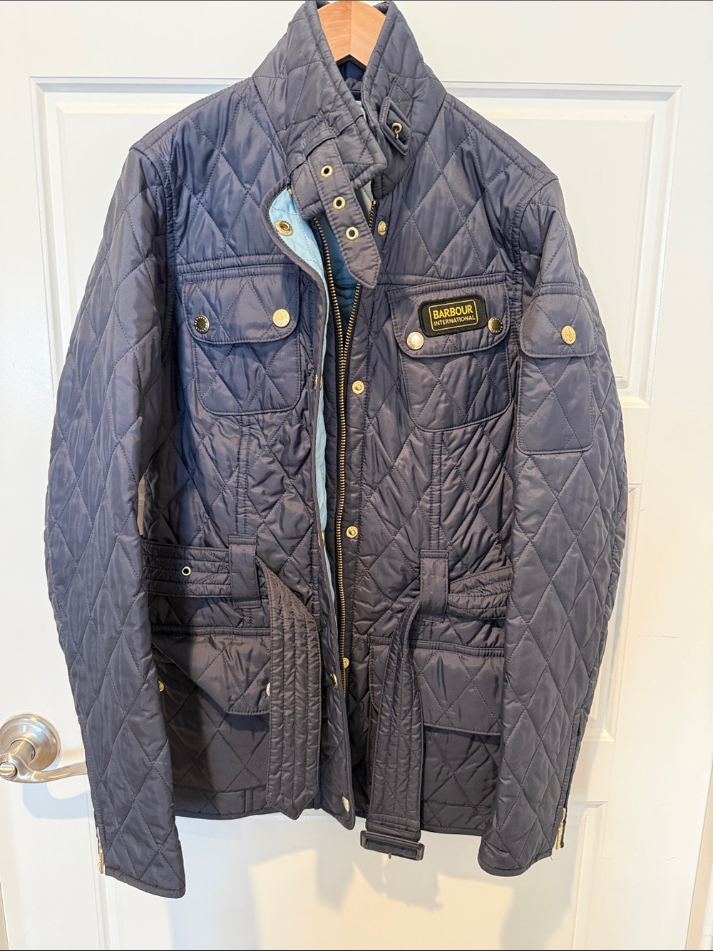 Barbour Navy Quilted Lightweight Field Jacket